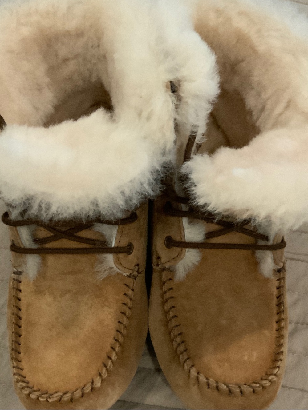 UGG Chestnut Suede Shearling Moccasin Ankle Boot - Picture 3 of 4